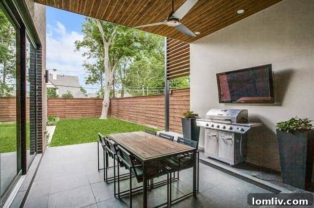Contemporary powder room with unique sink design