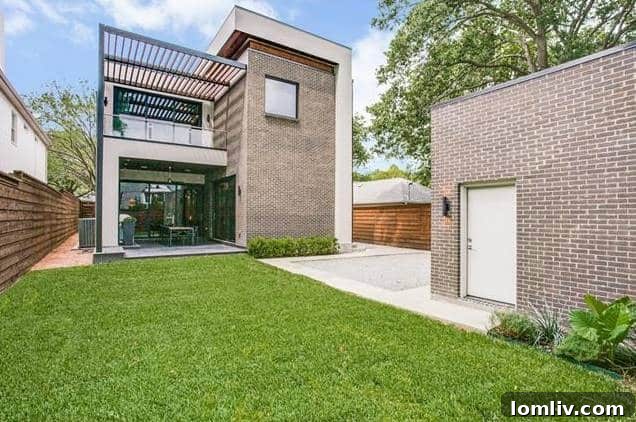 Manicured backyard and patio area, perfect for relaxation
