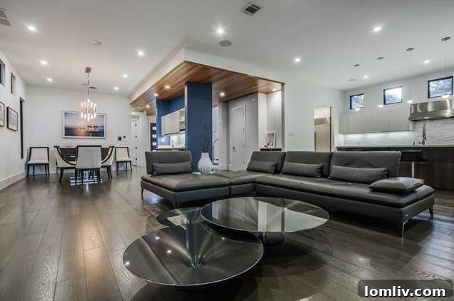 Interior view of a modern dining area in a luxury home