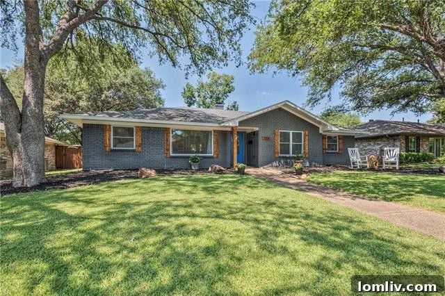 Inviting exterior of a remodeled home in Far North Dallas's Prestonwood neighborhood