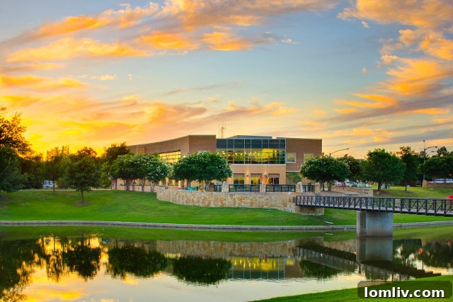Modern building with smart glass windows