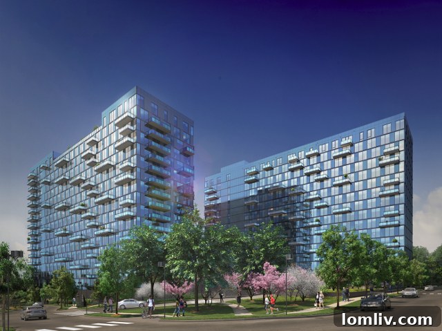 EXO at Excelsior Parc residential building with smart glass