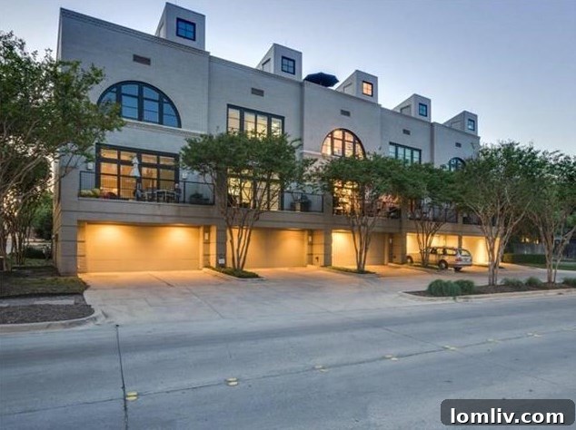 Arch Adams Townhouse: Modern Elegance, Prime Address 3 Front entrance of the Arch Adams Lane townhouse with modern design elements