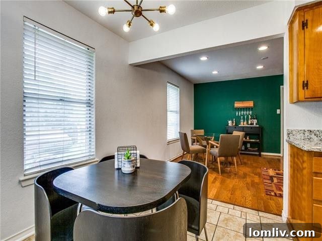 Modern kitchen with granite countertops and ample storage