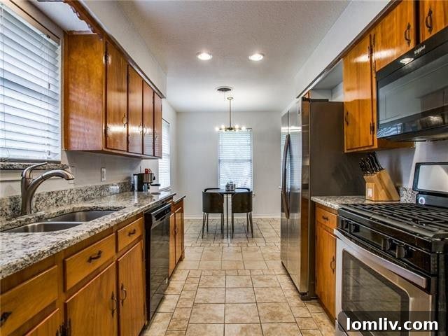 Dining area showcasing the unique teal accent wall