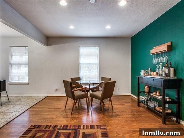 Inviting living area with a view towards the dining space