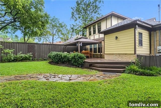 Vickery Place Backyard with Pergola and Green Space