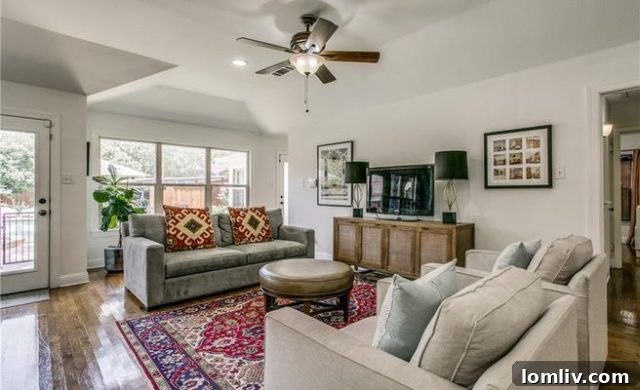 The bright and open living area of 4807 Elsby Ave, Bluffview, perfect for modern family life.