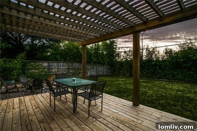 Cochran Heights Renovated Homes Luxury or Bargain 11 Shaded Backyard Deck with Outdoor Living Area and Fire Pit
