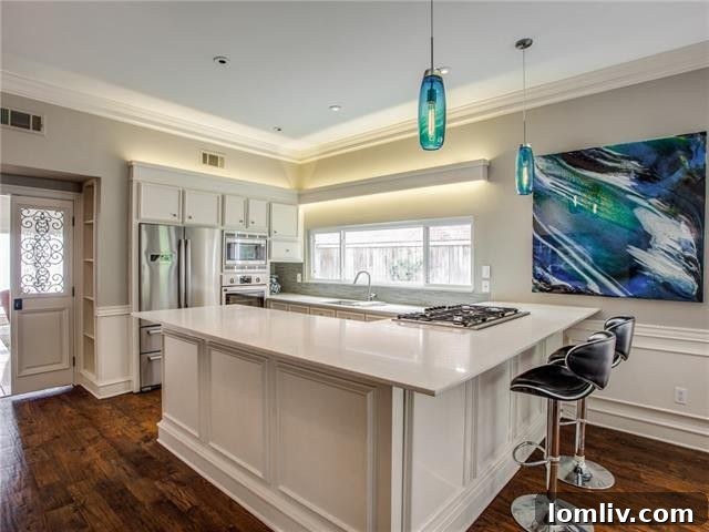 Gourmet Kitchen with Hardwood Floors and Breakfast Bar