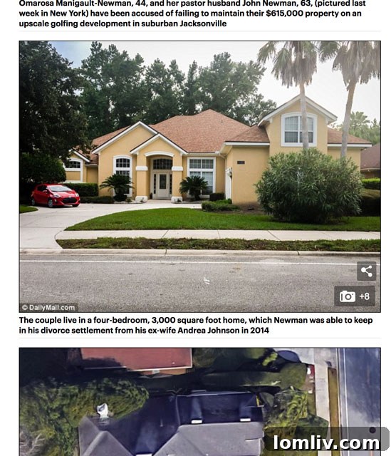 As If She Wasn't Busy Enough: Omarosa Newman Sued by Her HOA 2 Omarosa Manigault Newman and husband Pastor John Newman