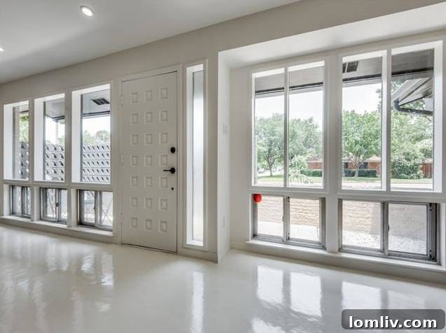 Modern Lighting and Double-Sided Fireplace