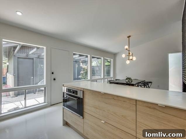 Custom Vent Hood and Gas Range in Lake Highlands Midcentury