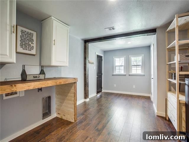Barn Door Leading to Utility Room