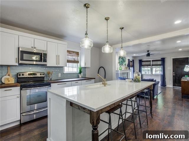 Stainless Steel Appliances and Glass Tile Backsplash