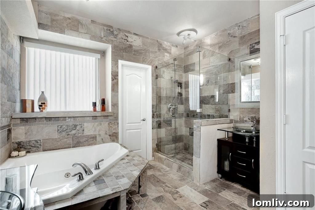Luxury Gray Slate Master Bathroom