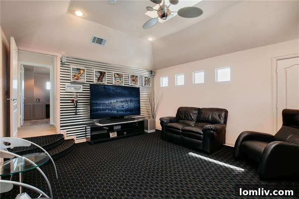 Upstairs Media Room for Entertainment