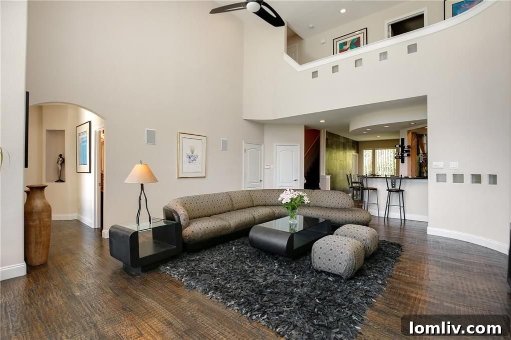 Foyer and Living Room of Plano Whiffletree Home