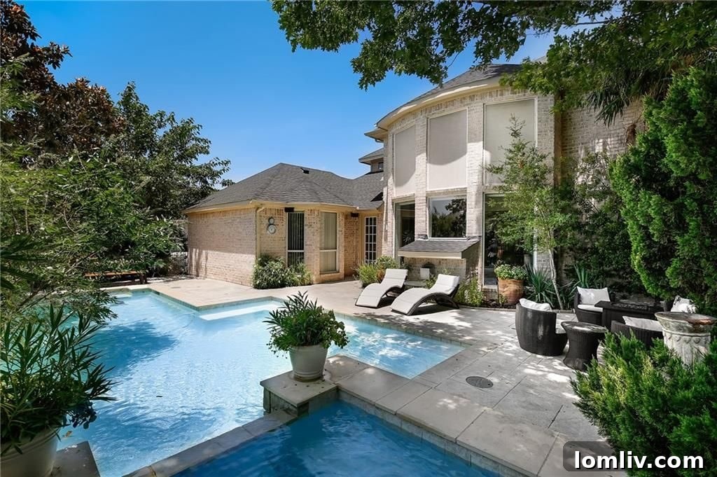 Shaded Outdoor Sitting Area by Pool