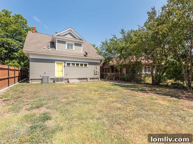 Hemphill Heights Classic: Craftsman Home with Untapped Potential on Travis Avenue 13 Backyard or aerial view of 2832 Travis Avenue, showing the property's extent and landscaping potential