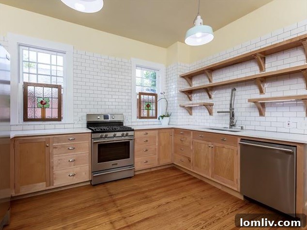 Hemphill Heights Classic: Craftsman Home with Untapped Potential on Travis Avenue 7 Another perspective of the interior, highlighting the consistent design and craftsmanship throughout the home