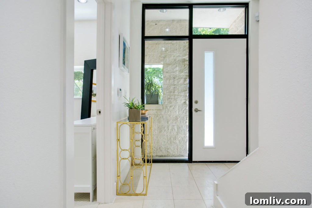 Chic Modern Foyer and Living Area at 4111 Newton Unit 29