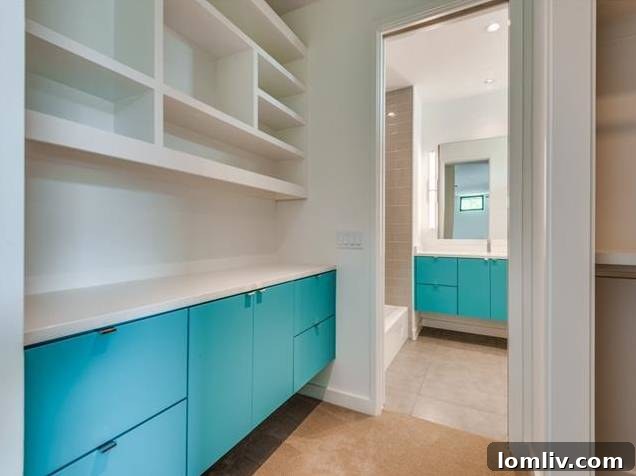 Colorful Bathroom Storage