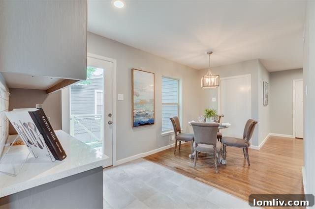 Dining Area Flowing into the Modern Kitchen