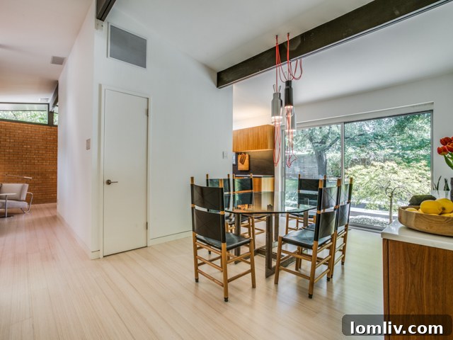 Seamless indoor-outdoor living with views to the backyard