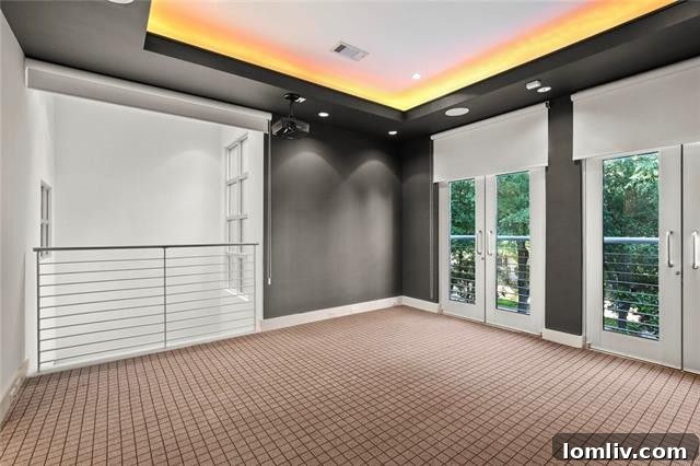 Luxury Modern Townhome Dallas - Media Room