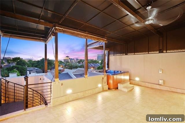 Luxury Modern Townhome Dallas - Rooftop Deck with Skyline View