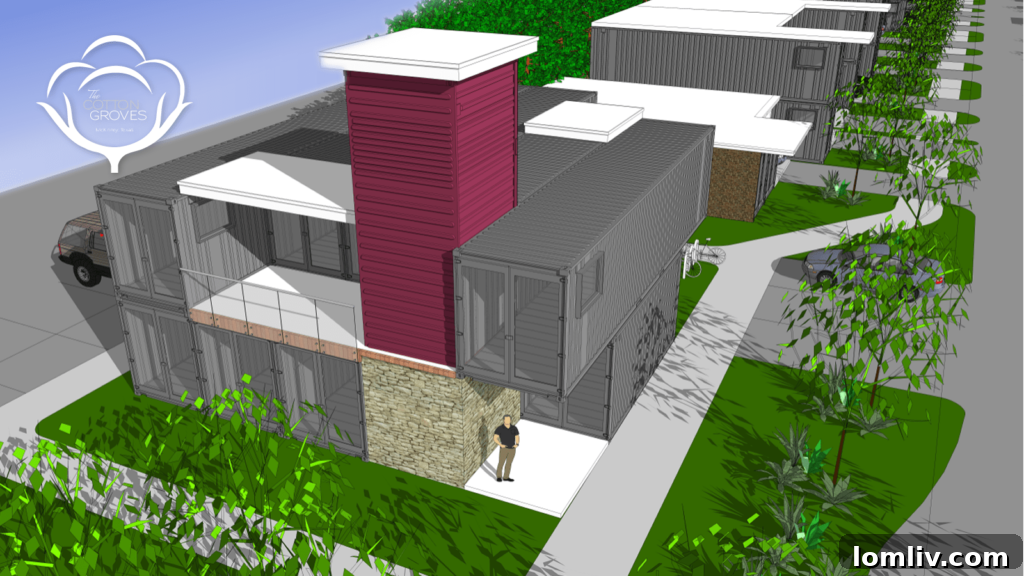 Cotton Groves in McKinney: Nation's First Residential Neighborhood of Shipping Container Homes
