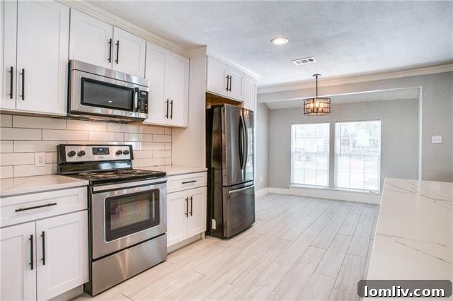Elegant Shaker Style Kitchen Cabinets Offering Ample Storage
