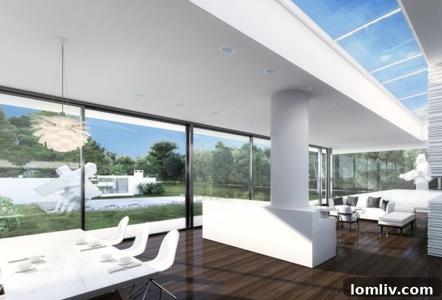 The Wall House, a modern architectural addition designed by Reja Bakh, complementing Philip Johnson's Glass House aesthetic, for sale in New Canaan, Connecticut.