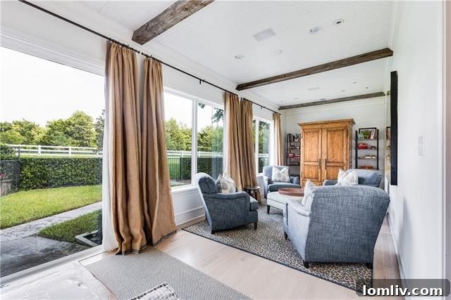 Close-up of modern farmhouse interior details, showcasing quality finishes