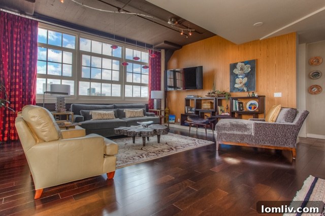 Montgomery Plaza condo living room interior