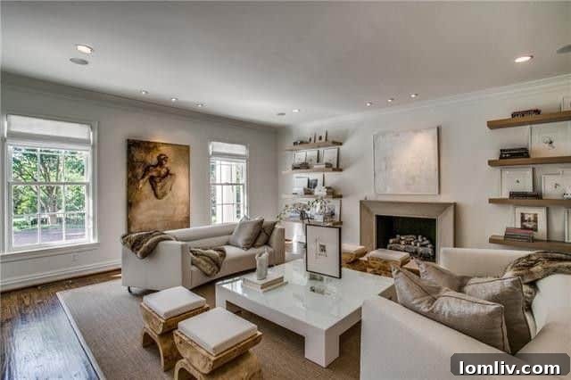 The formal living room with a fresh new 2018 face, featuring modern accents and classic comfort