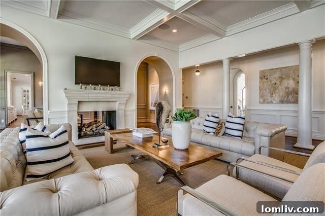 Cozy seating area near a fireplace, perfect for intimate gatherings