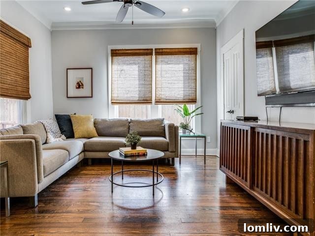 A glimpse into the stylish and comfortable interior design of the Winnetka Heights property.