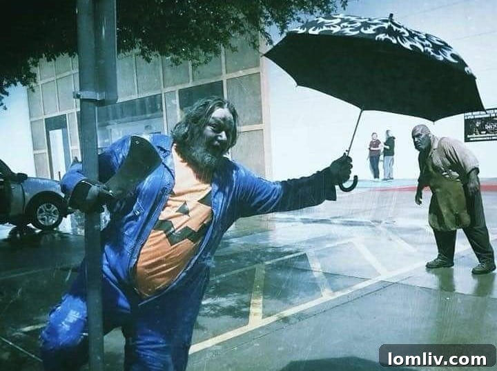 Exterior of Dark Hour Haunted House in Plano, a popular year-round haunted attraction