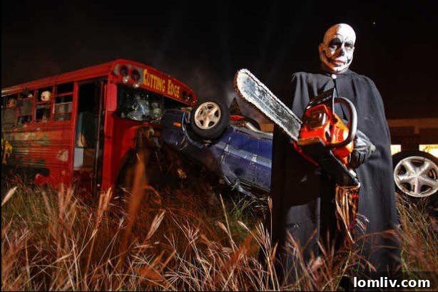 Cutting Edge Haunted House in Fort Worth, a top-ranked scary attraction in an old meat-packing plant