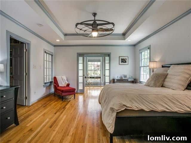 Spacious bedroom with ample natural light, reflecting the home's comfortable living.