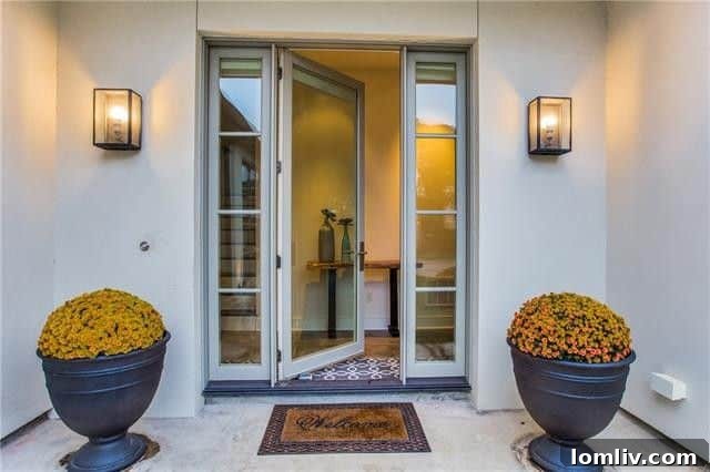 Luxurious living area with Faux Bois floors and high beamed ceilings at 605 Kessler Reserve Court.