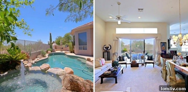Scottsdale street scene with palm trees and modern buildings under a clear sky