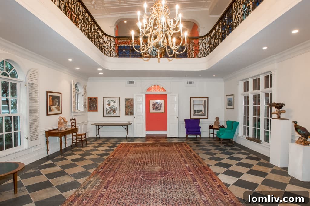 The grand ballroom hidden within the Gentling Brothers' Fort Worth residence at 4928 Bryce Avenue
