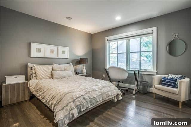 Stylish Bedroom with Contemporary Decor and Natural Light