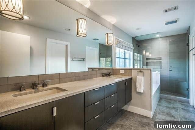 Guest Bathroom with Modern Vanity and Fixtures