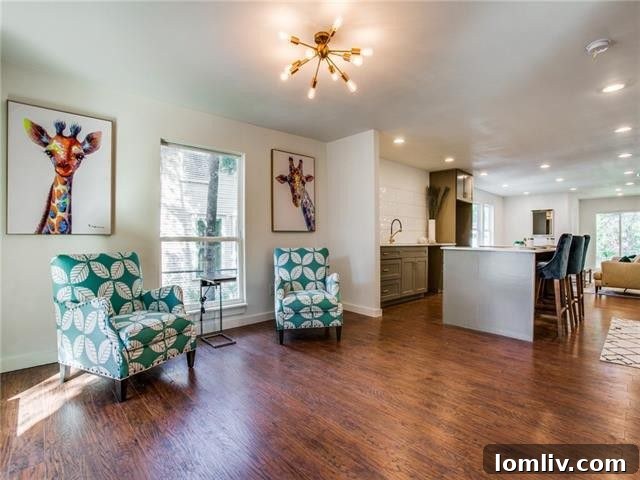 Modern Kitchen with Marble Island at 1204 S. Waverly Dr.