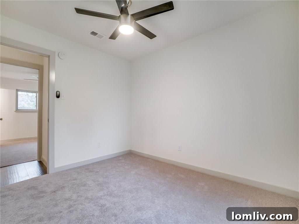 Stylish kitchen island and open dining area in renovated home