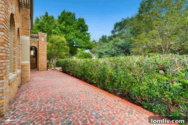 Ruth Story Wins Exclusive Windsor Place Listing 4 Architectural details of 2225 Windsor Place's entrance, showcasing brickwork and arches